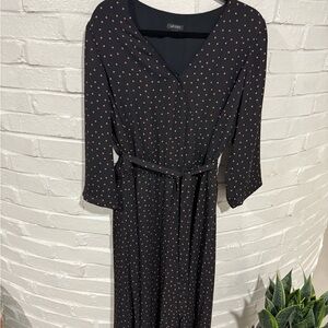 J Jill Black Dress with Polka Dots